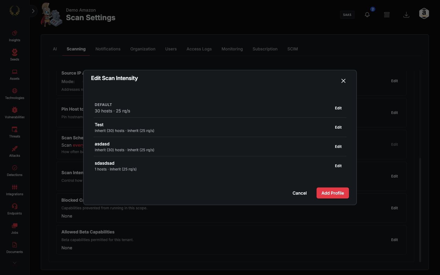 Edit Scan Intensity dialog (dark mode)